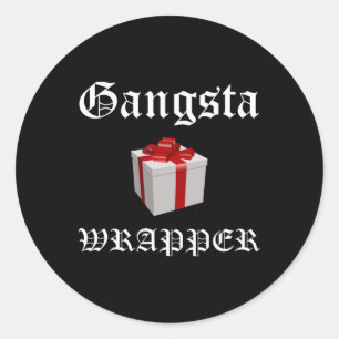 Gangsta Wrapper Christmas In July T Shirts  Classic Round Sticker