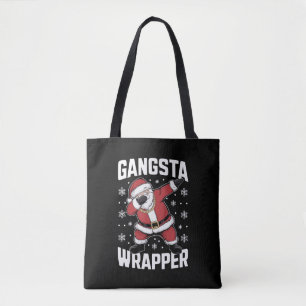 Gangsta Wrapper Funny Dabbing Santa Christmas Tote Bag