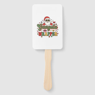 Gangsta Wrapper Santa Christmas Hand Fan
