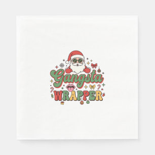 Gangsta Wrapper Santa Christmas Napkin