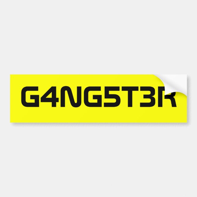 Gangster!! Bumper Sticker (Front)