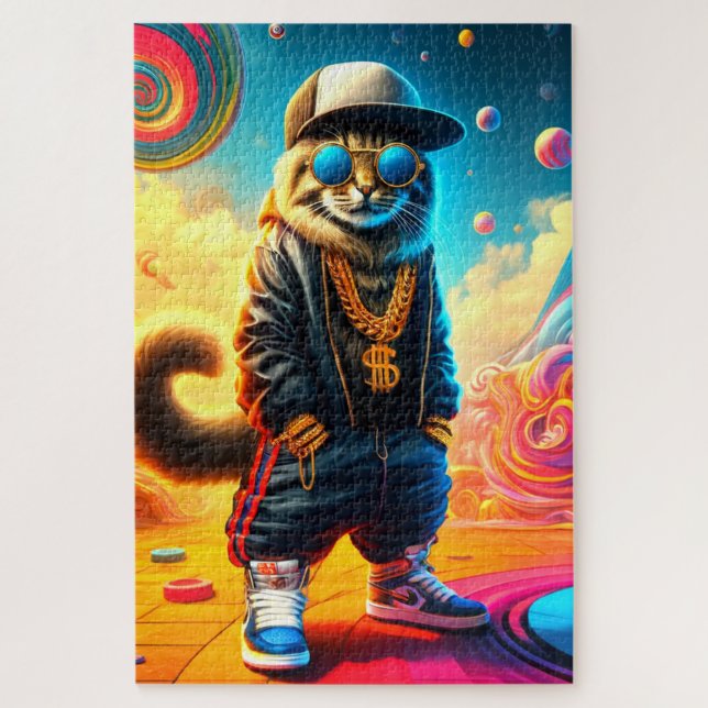 Gangster Cat Jigsaw Puzzle (Vertical)