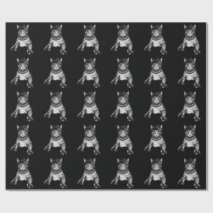 Gangster Cat Tattoo Art   Cool Streetwear Kitty Wrapping Paper