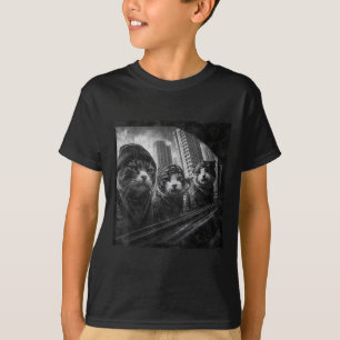 Gangster Cats Street Funny Graphic Humour T-Shirt