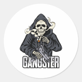 Gangster Classic Round Sticker