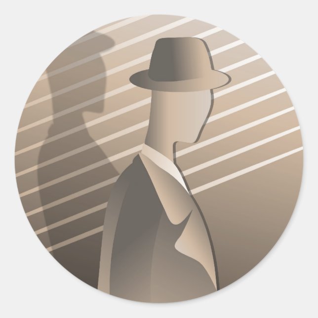 Gangster Classic Round Sticker (Front)