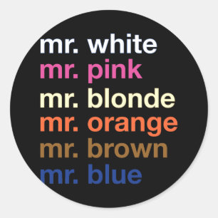 Gangster Colours Classic Round Sticker