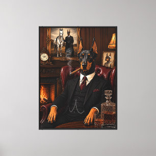 Gangster Doberman Canvas Print
