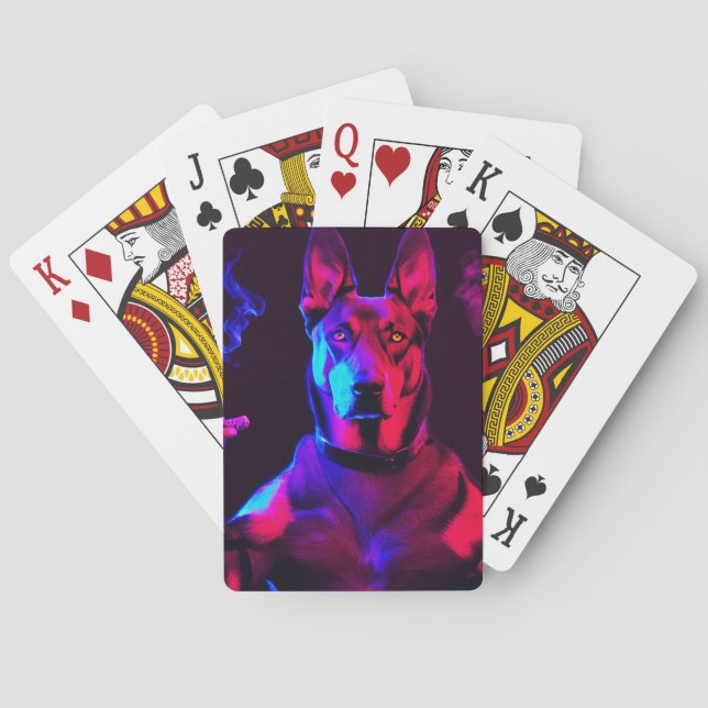 gangster dog playing cards (Back)