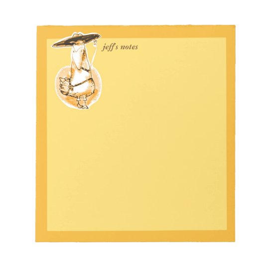 gangster duck cartoon style funny illustration notepad