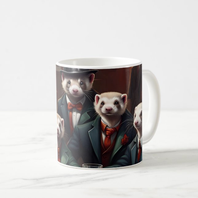 Gangster Ferrets Coffee Mug (Front Right)