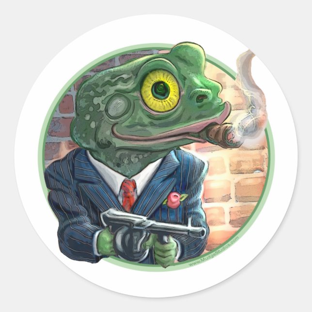 Gangster Frog Sticker (Front)
