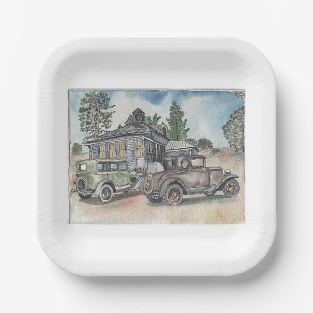 Gangster Hideout Paper Plate (Front)