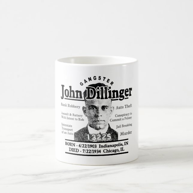 Gangster John Dillinger Coffee Mug (Center)