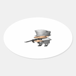 Gangster Oval Sticker