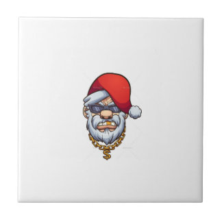 Gangster santa claus decorative tiles