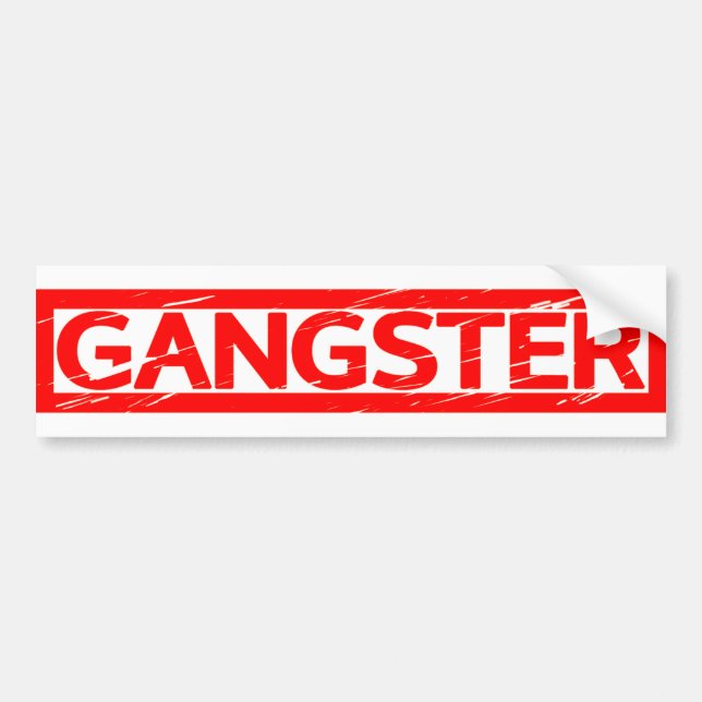 Gangster Stamp Bumper Sticker (Front)