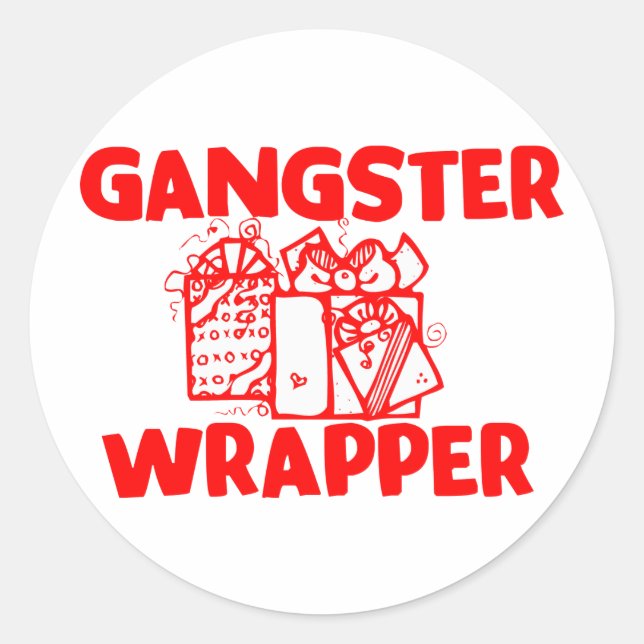 Gangster Wrapper Classic Round Sticker (Front)