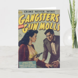 "Gangsters and Gun Molls" Comic Book Note Card