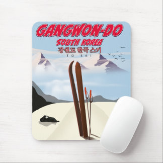 Gangwon do korea Ski poster Mouse Pad