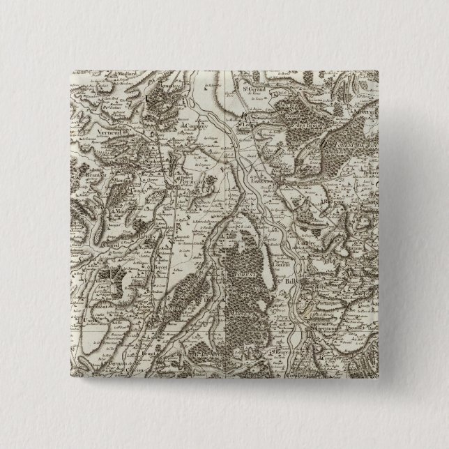 Gannat, St Pourcain 2 Inch Square Button (Front)