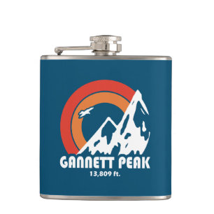 Gannett Peak Sun Eagle Hip Flask