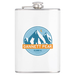 Gannett Peak Wyoming Stars Moon Hip Flask