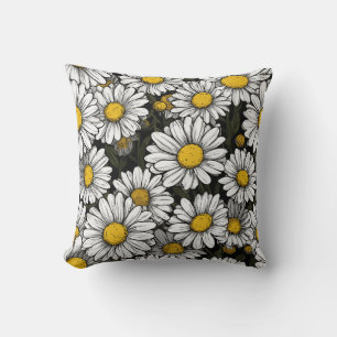 Gänseblümchen Comic Style Throw Pillow