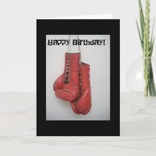 Gants de boxe Bonne carte d'anniversaire (Devant)