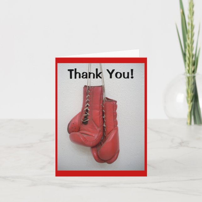 Gants de boxe, cartes de Merci (Devant)
