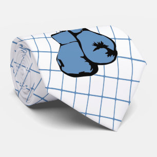 Gants de boxe sur cravate de contrôle bleu