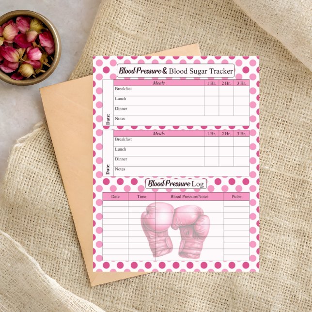 Gants roses_ Pression sanguine et carnet de sucre (Créateur téléchargé)