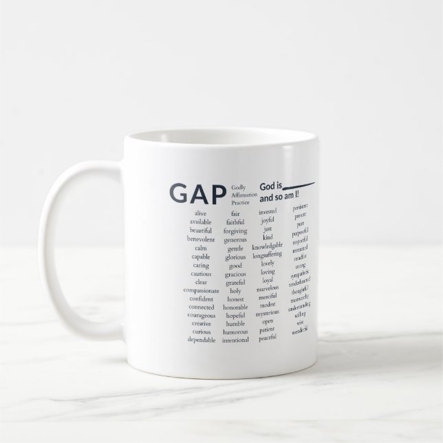 GAP: Godly Affirmation Practice Coffee Mug (Left)