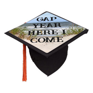 Gap Year Beach Graduation Cap Topper
