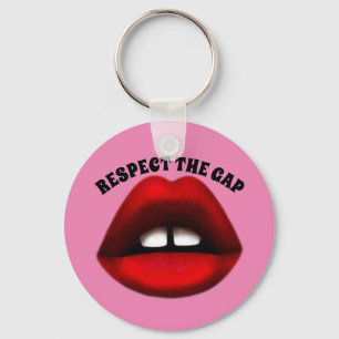 Gapped tooth Girl, Classic round stickers Keychain