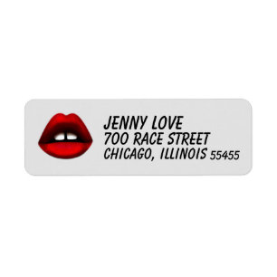 Gapped tooth Girl, CUSTOM RETURN ADDRESS LABELS