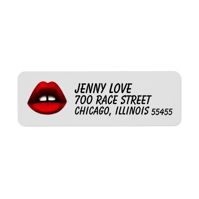 Gapped tooth Girl, CUSTOM RETURN ADDRESS LABELS (Front)