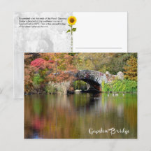 Gapstow Bridge, Central Park, NYC - Carte postale 