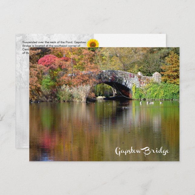Gapstow Bridge, Central Park, NYC - Carte postale  (Devant / Derrière)