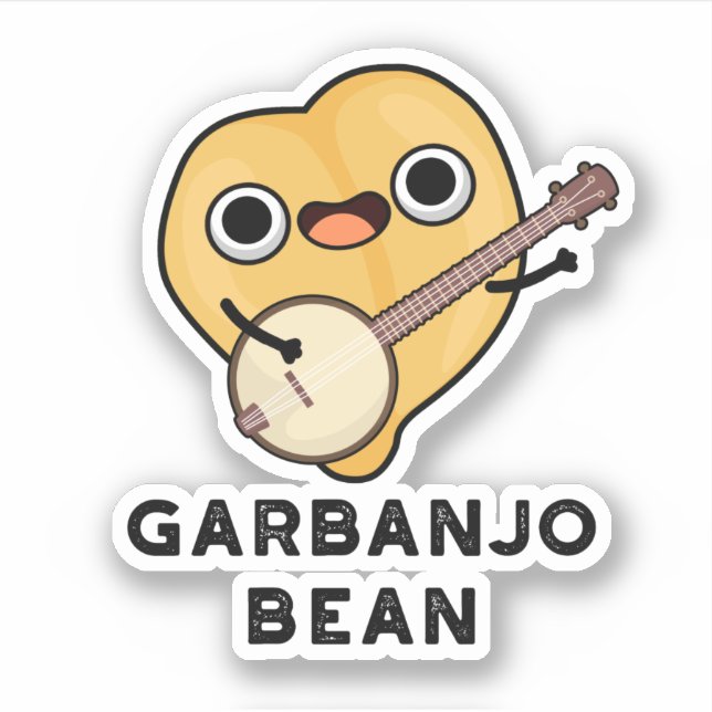 Gar-banjo Bean Funny Garbanzo Banjo Pun  (Front)