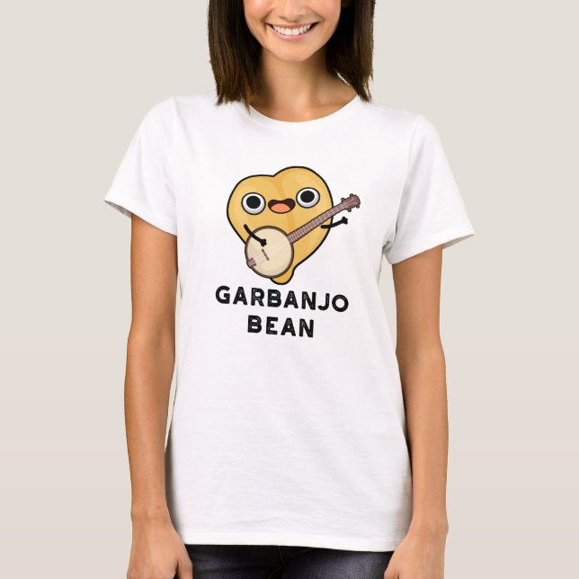 Gar-banjo Bean Funny Garbanzo Banjo Pun  T-Shirt (Front)