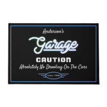 Garage Any Name Funny Saying Cars Blue Black