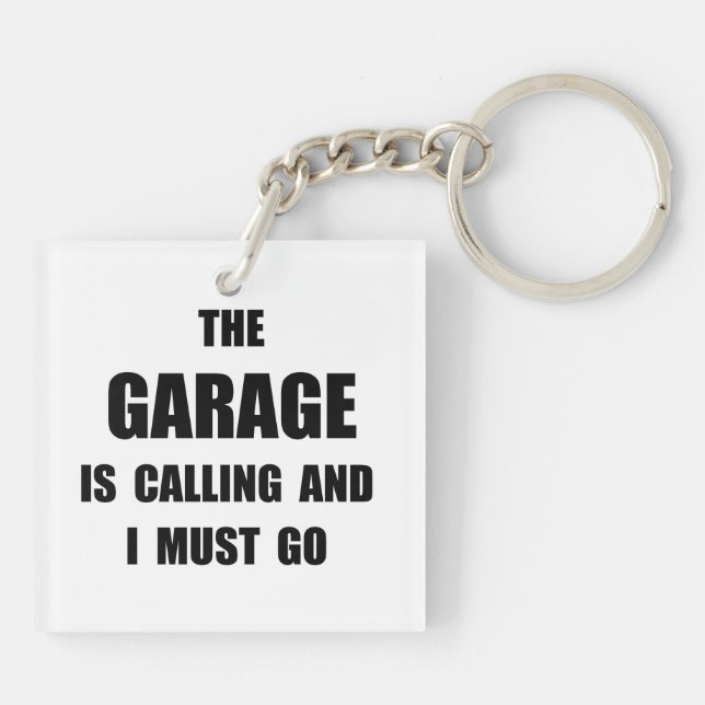 Garage Calling Keychain (Back)