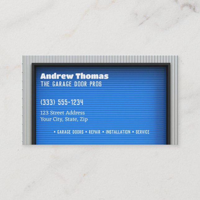 Garage Door Business Card (Front)