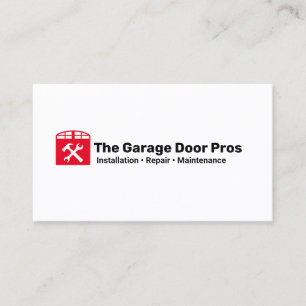 Garage Door Installer and Repair Business Card