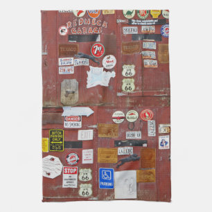 Garage Door Memorabilia Kitchen Towel