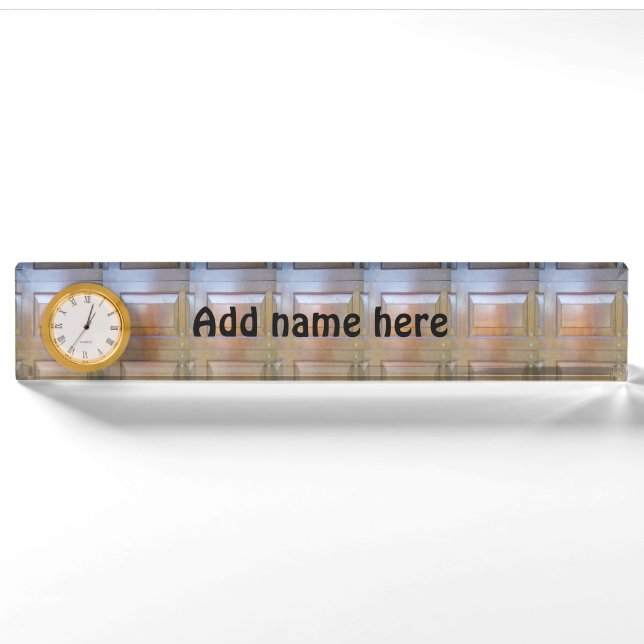 Garage door nameplate (Front)