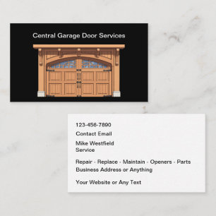 Garage Door Sales And Service  Business Card
