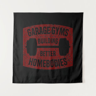 Garage Gyms Building Better Homebodies Barbell Gym Tapestry