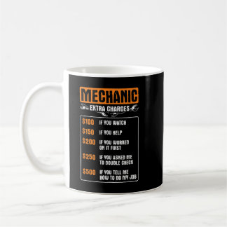 Garage Mechanic Extra Charges Rate Car Tuning  Coffee Mug